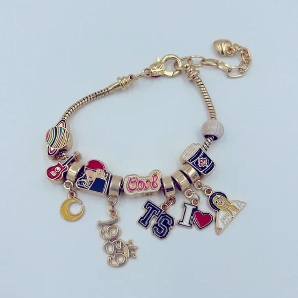 New Taylor Swift Gold With Charms Bracelet Boutique